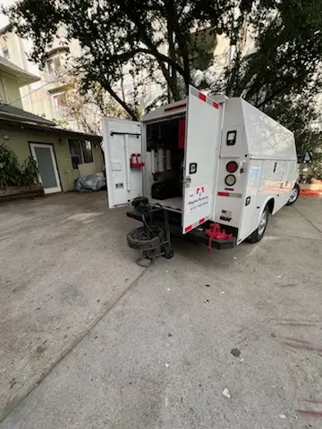 Magnet Plumbing service vehicle on-site for Faucet Repair in Safety Harbor